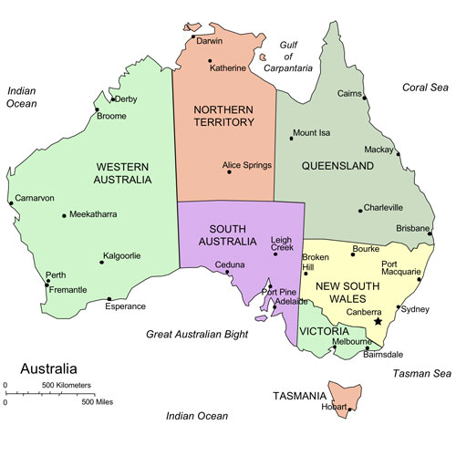 Map of Australia