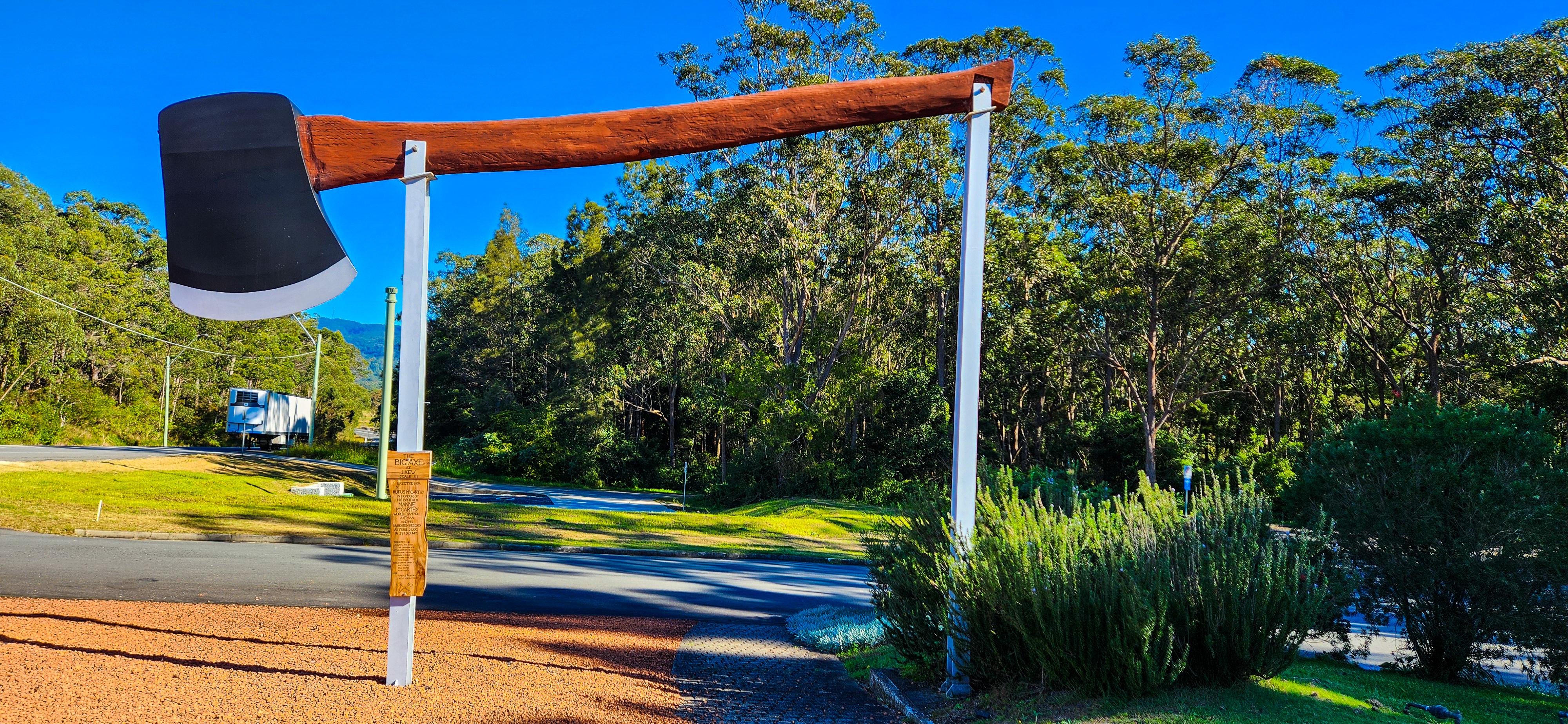 The BIG Axe at iKew Visitor Information Centre, Port Macquarie