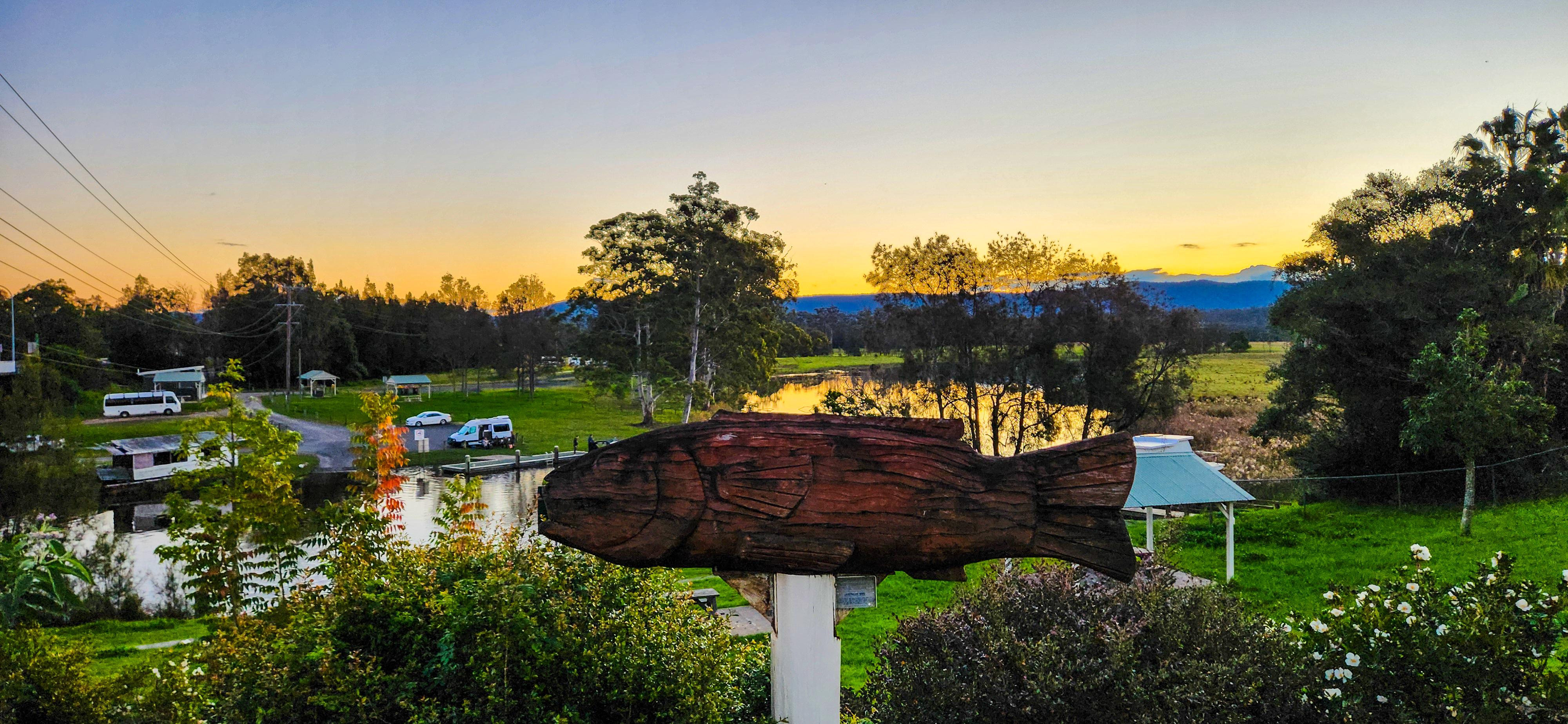The Big Bass outside Lions Park in Bulahdelah