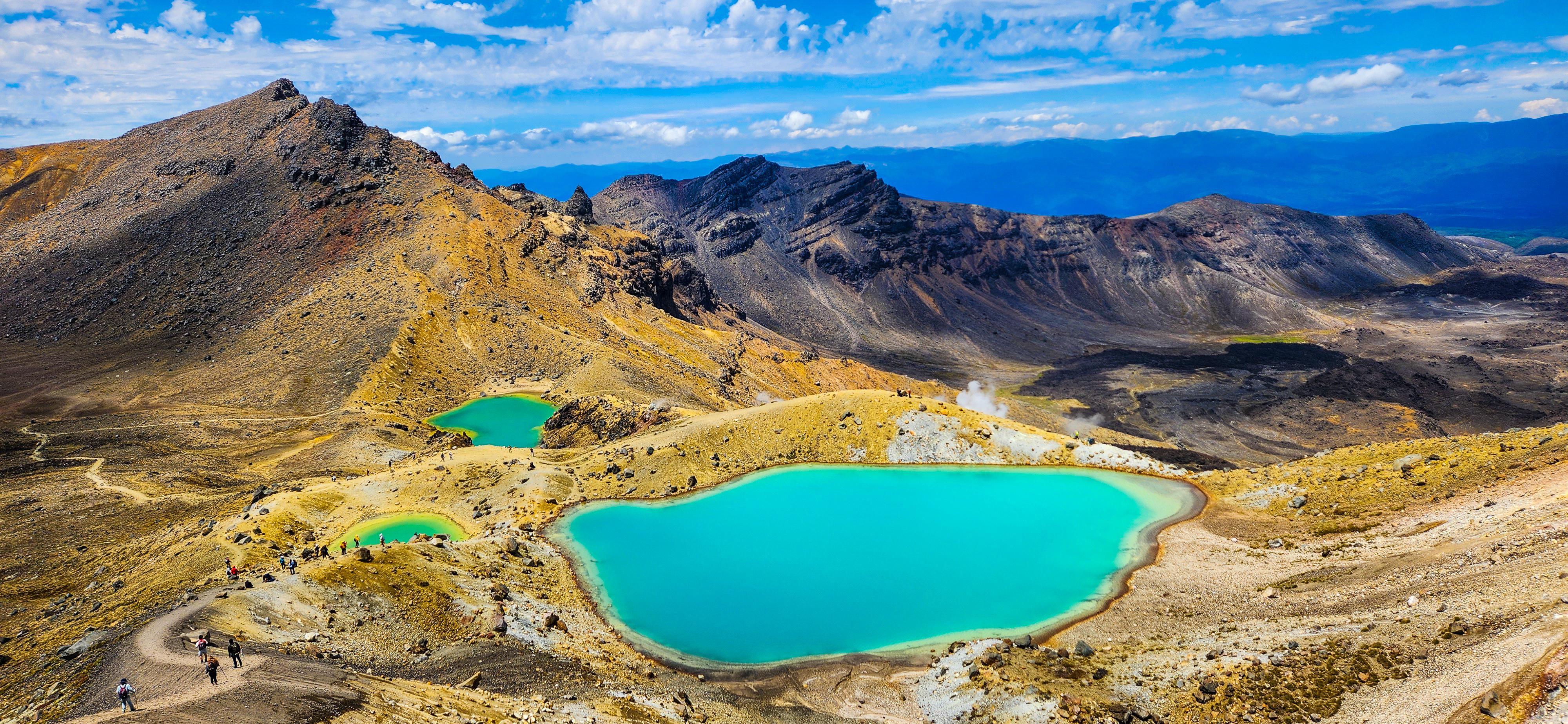 The Emerald Lakes on Tongariro Alpine Crossing