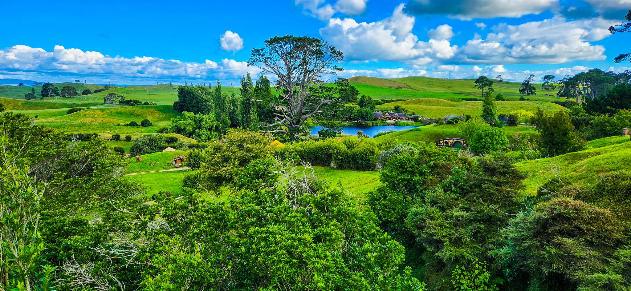 Views of hills from Hobbiton