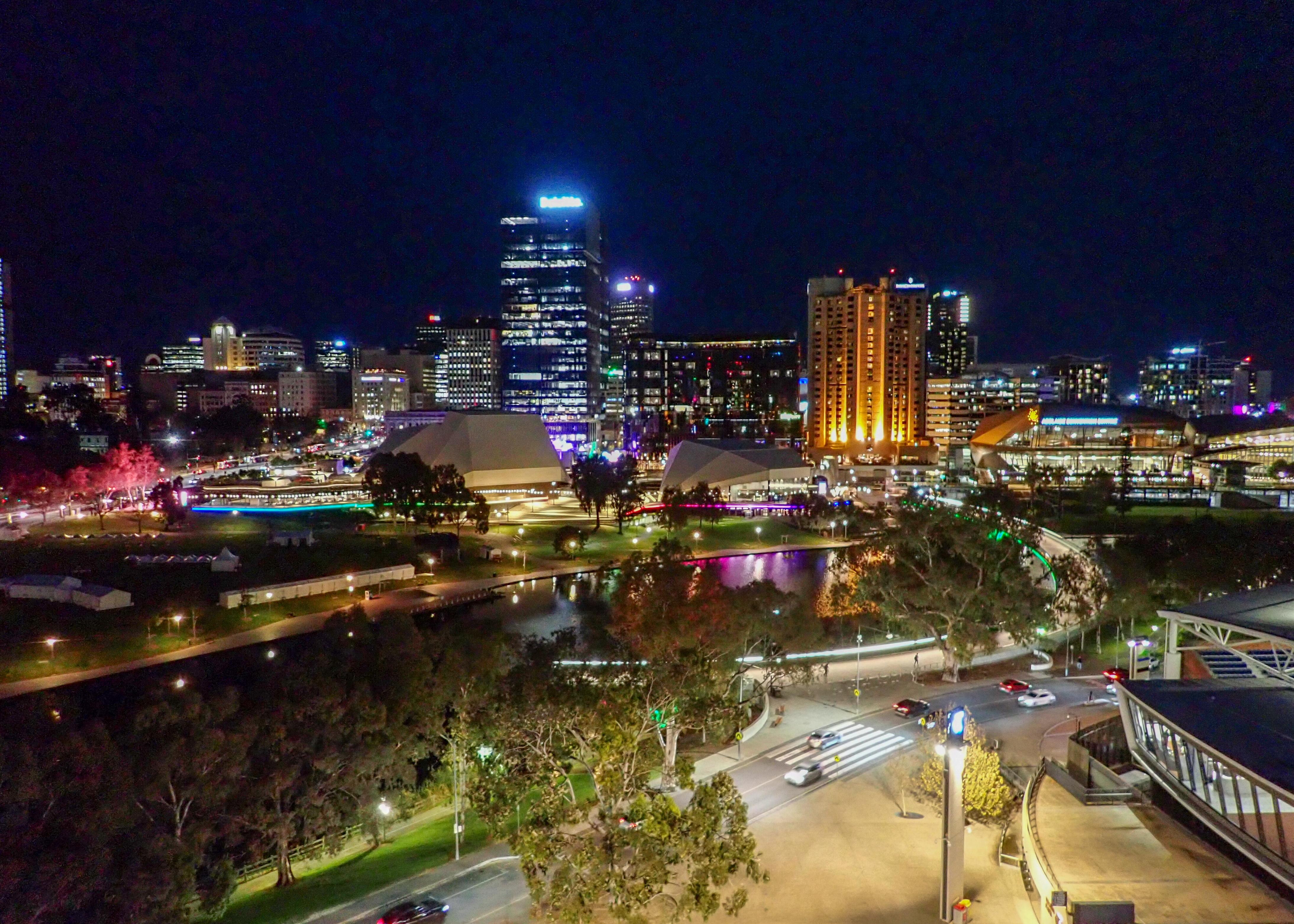 Roofclimb Adelaide Oval - City Night View