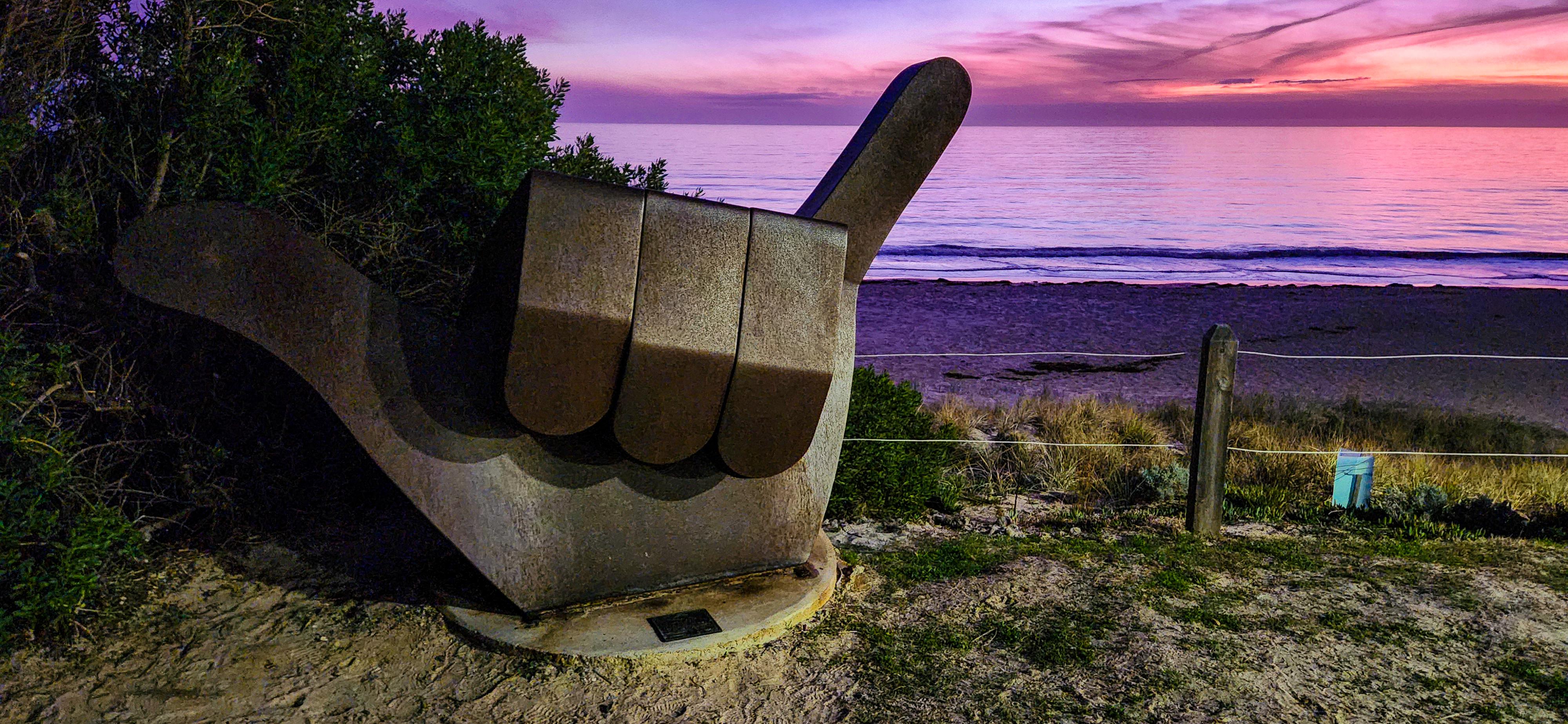 The BIG Hand (Hang Loose) at Brighton Beach