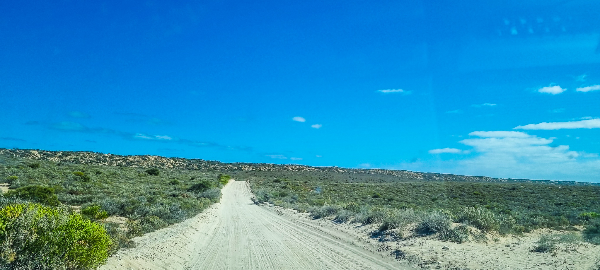 Badly corrugated road from Information Bay to Steep Point