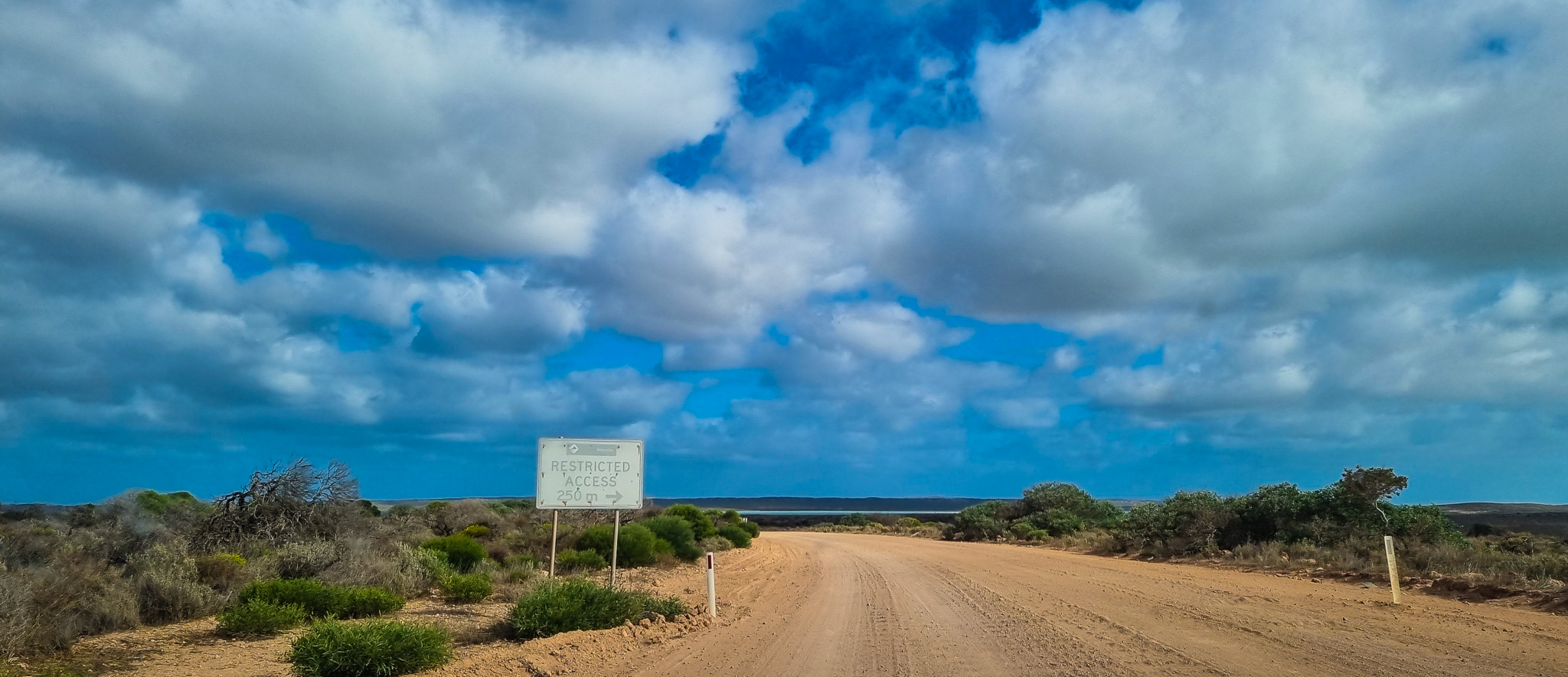 Shark Bay Mining Site Restricted Access Signpost