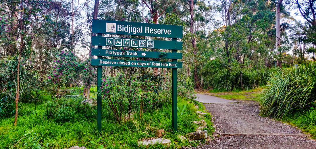 Bidjigal Reserve Platypus Track Signpost